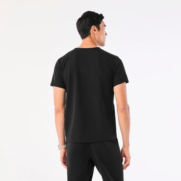 Figs Leon Three-Pocket Scrub Top in Black, Size X-Large - Picture 4 of 8